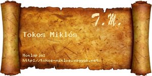 Tokos Miklós névjegykártya