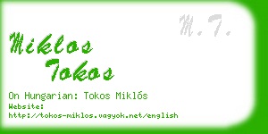 miklos tokos business card